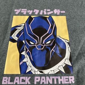 Black Panther Kanji Dark Grey T-Shirt -XL